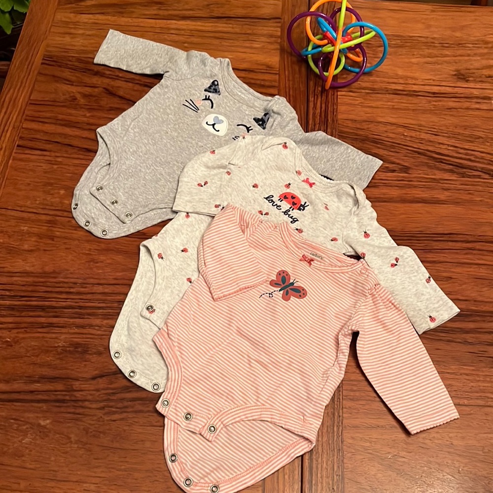 Carter’s 3 piece Long Sleeve Onesie Bundle